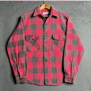 Vintage The Weekender by Bud Berma Buffalo Check Heavyweight Flannel, Sz Small